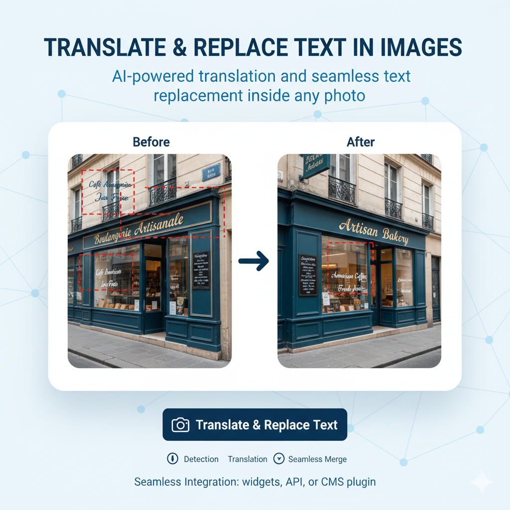 Translate & Replace Text in Image banner